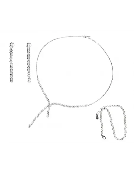 Srebrny komplet z cyrkoniami