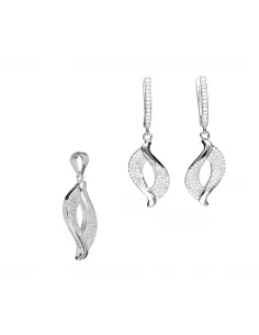 Srebrny komplet z cyrkoniami