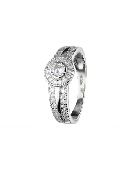 Srebrny pierścionek z cyrkoniami