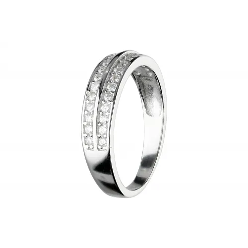 Srebrny pierścionek z cyrkoniami