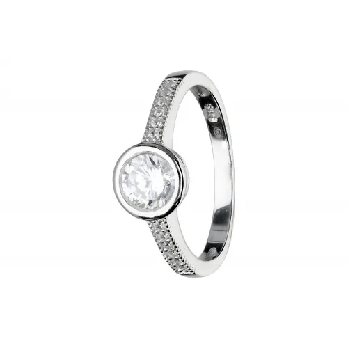 Srebrny pierścionek z cyrkoniami