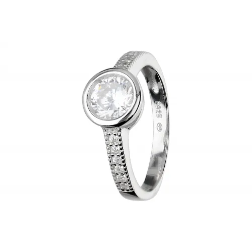 Srebrny pierścionek z cyrkoniami