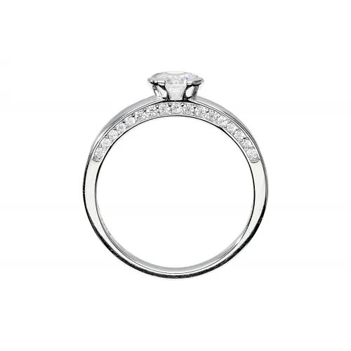 Srebrny pierścionek z cyrkoniami