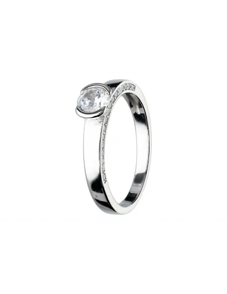 Srebrny pierścionek z cyrkoniami