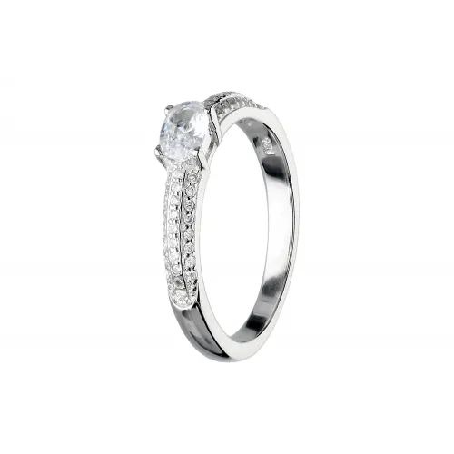 Srebrny pierścionek z cyrkoniami