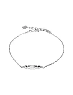 Srebrna bransoletka łańcuszkowa z przekładką