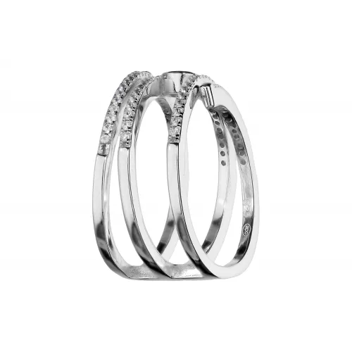 Srebrny pierścionek z cyrkoniami