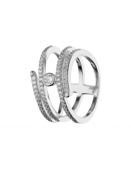 Srebrny pierścionek z cyrkoniami