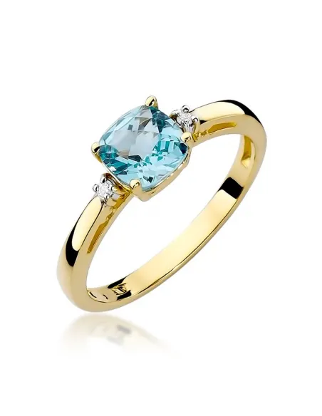 Pierścionek z brylantem - topaz 1,10ct