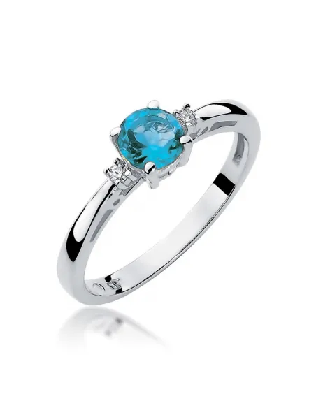 Pierścionek z brylantem - topaz 0,50ct