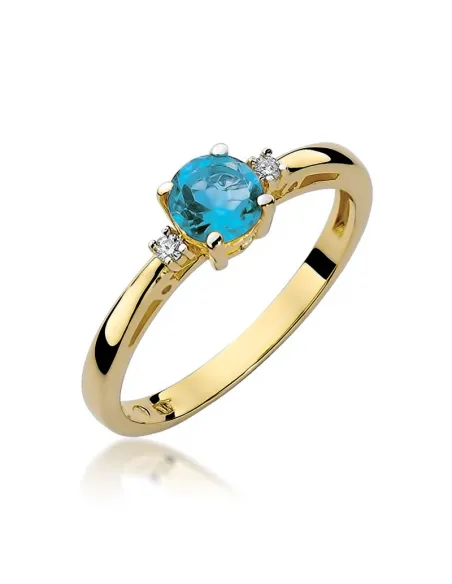 Pierścionek z brylantem - topaz 0,50ct