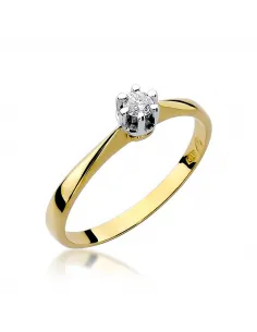 Pierścionek z brylantem 0,10ct
