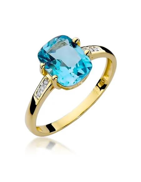 Pierścionek z brylantem - topaz 2,40ct