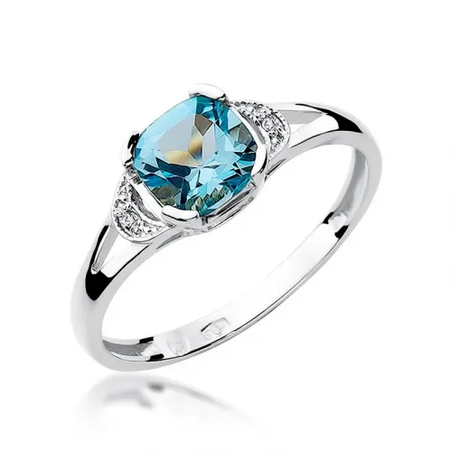 Pierścionek z brylantem - topaz 1,10ct
