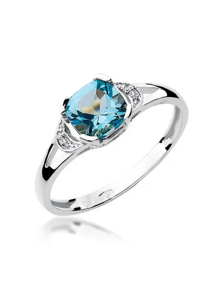 Pierścionek z brylantem - topaz 1,10ct