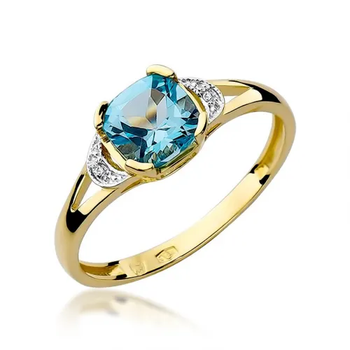 Pierścionek z brylantem - topaz 1,10ct