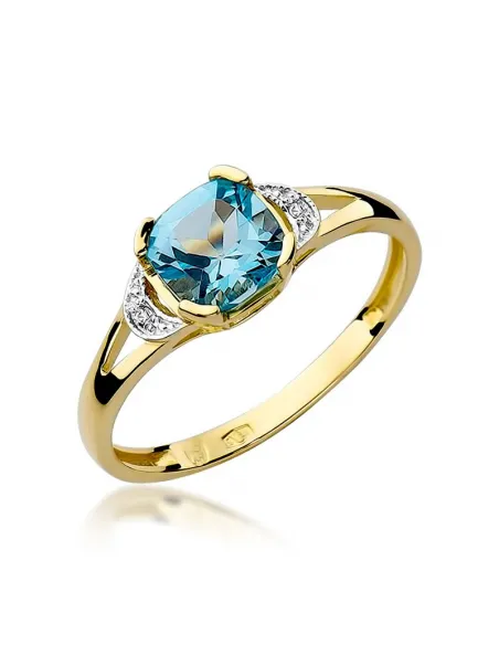 Pierścionek z brylantem - topaz 1,10ct