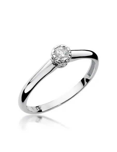 Pierścionek z brylantem 0,13ct