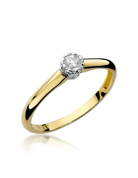 Pierścionek z brylantem 0,13ct