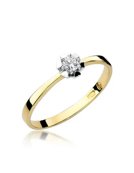 Pierścionek z brylantem 0,10ct