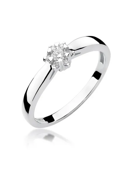 Pierścionek z brylantem 0,15ct