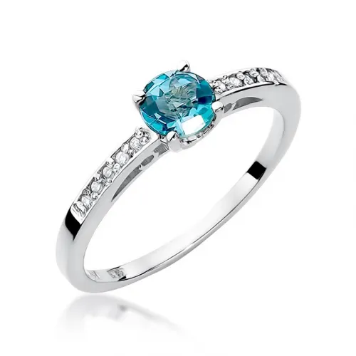 Pierścionek z brylantem - topaz 0,50ct