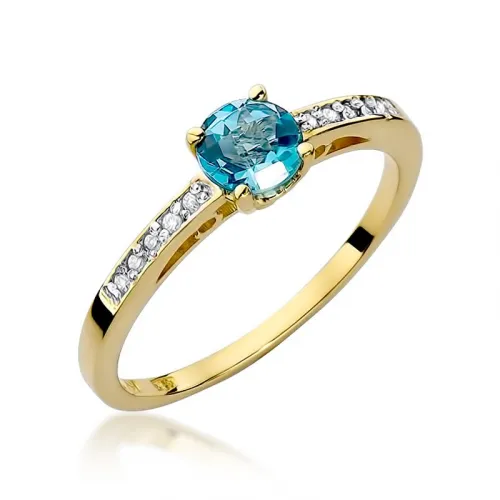 Pierścionek z brylantem - topaz 0,50ct