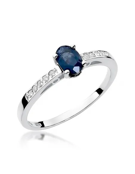 Pierścionek z brylantem - szafir 0,70ct