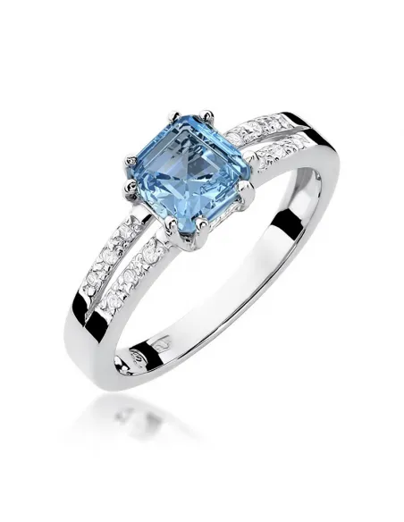 Pierścionek z brylantem - topaz 1,1ct