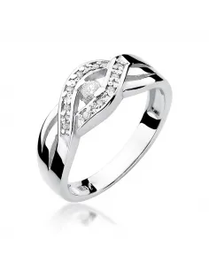 Pierścionek z brylantem 0,10ct 2