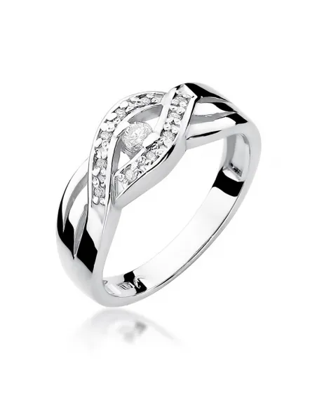 Pierścionek z brylantem 0,10ct