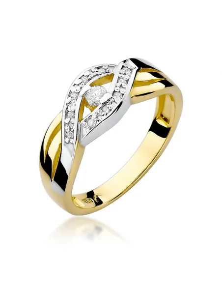 Pierścionek z brylantem 0,10ct