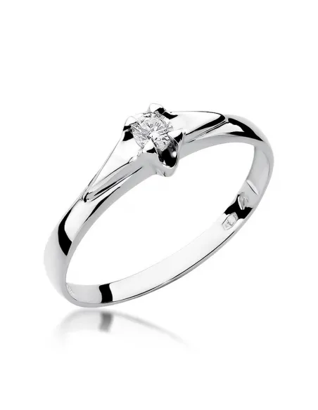 Pierścionek z brylantem 0,10ct