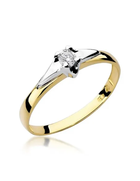 Pierścionek z brylantem 0,10ct