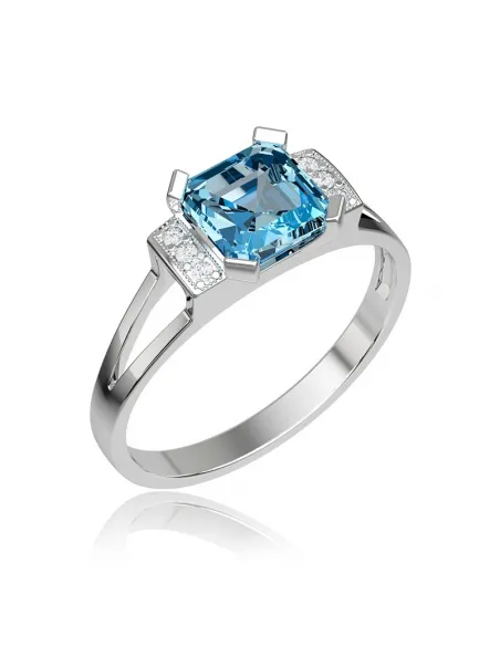 Pierścionek z brylantem - topaz 1,40ct