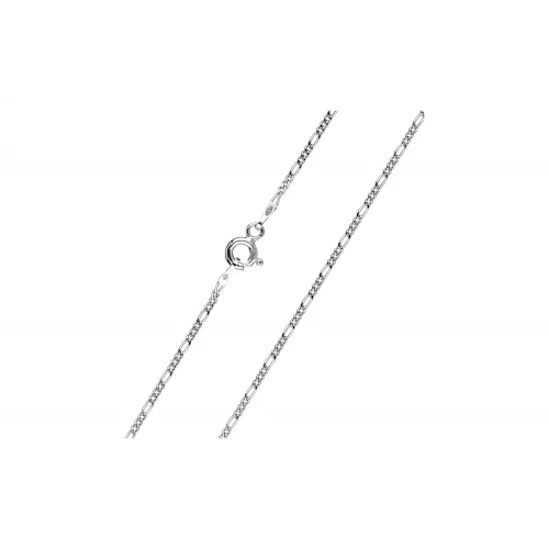 Srebrny łańcuszek - figaro 45cm