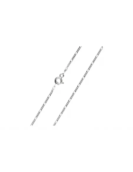 Srebrny łańcuszek - figaro 45cm