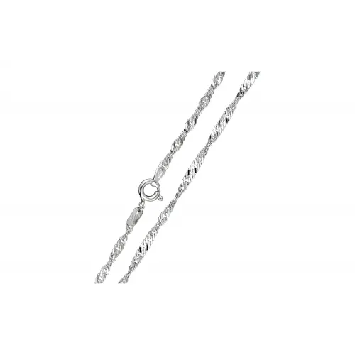 Srebrny łańcuszek singapur - 50cm