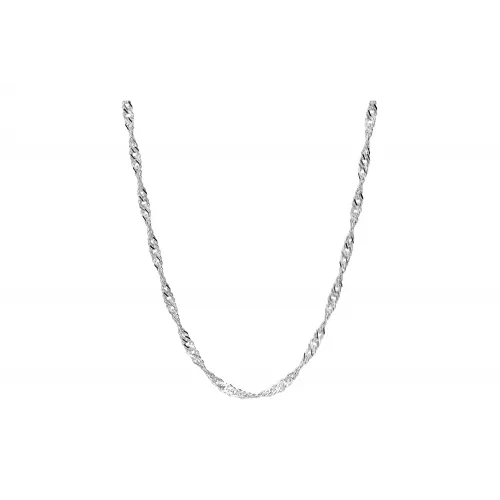 Srebrny łańcuszek singapur - 50cm