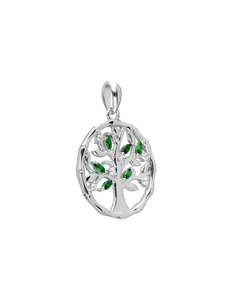 Srebrna okrągła zawieszka