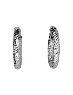 Srebrne kolczyki koła fasetowane - 2,2cm 2