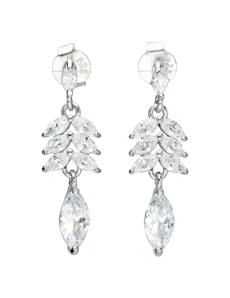 Srebrne kolczyki z cyrkoniami