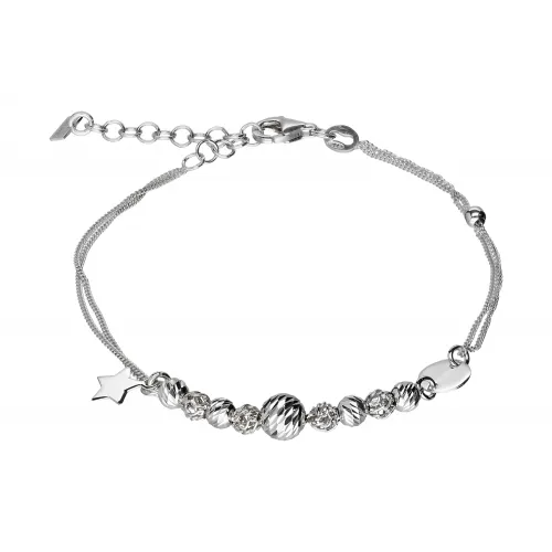 Srebrna bransoletka - wieloelementowa