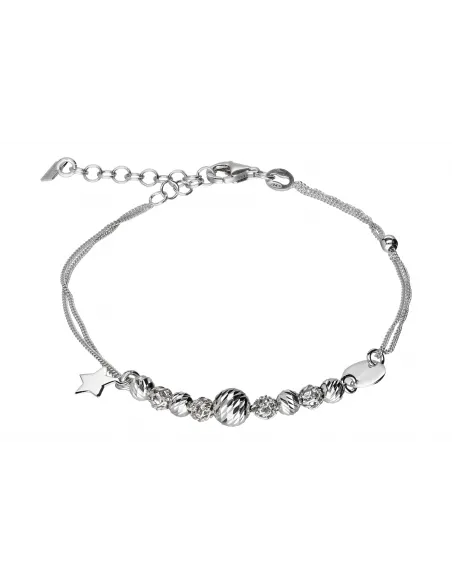 Srebrna bransoletka - wieloelementowa