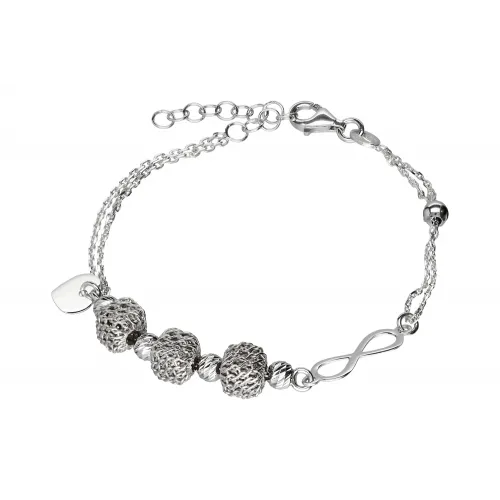 Srebrna bransoletka - wieloelementowa