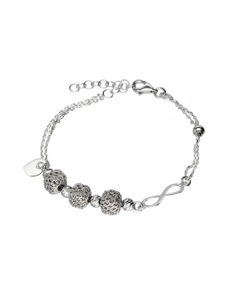 Srebrna bransoletka - wieloelementowa