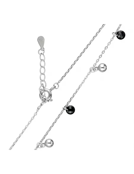 Srebrny naszyjnik z zawieszkami