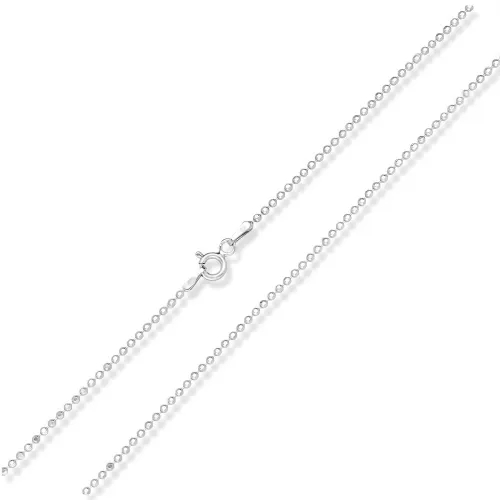 Srebrny łańcuszek kulkowy - 45cm