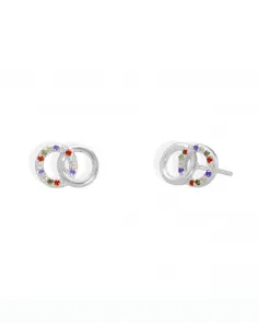 Srebrne Kolczyki - Splecione Kółka