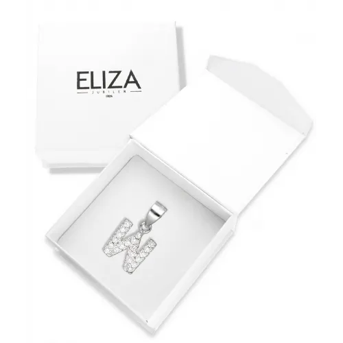 Srebrna Zawieszka - Literka W